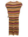 M Missoni Size 40 Pink, Orange & Black Viscose Sleeveless Stripe Knit Dress Pink, Orange & Black / 40