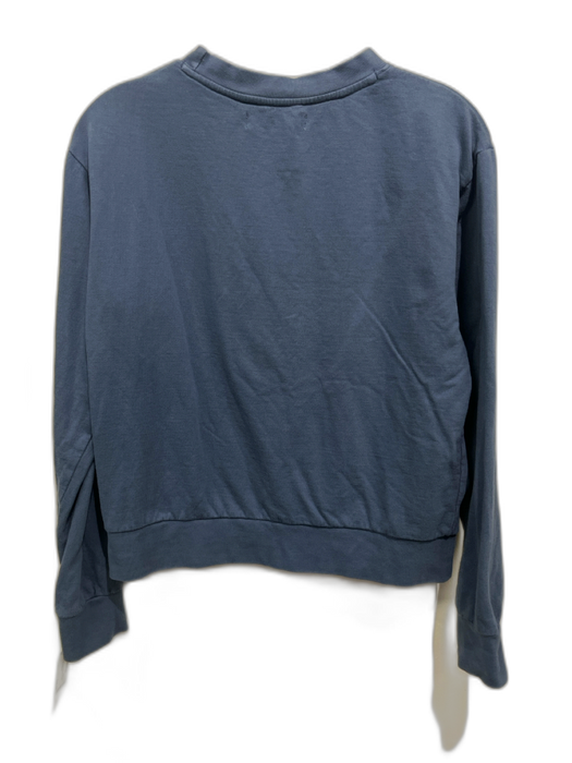 Lake Size S Dark Blue Cotton Long Sleeve Crew Neck Pullover Sweatshirt Dark Blue / S