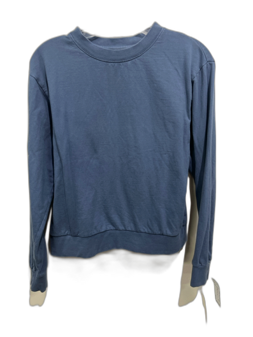 Lake Size S Dark Blue Cotton Long Sleeve Crew Neck Pullover Sweatshirt Dark Blue / S