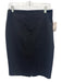 Theory Size 2 Black Wool & Elastane Back Zip Pencil Knee length Skirt Black / 2