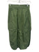 Tibi Size 00 Green Cotton Elastic Waist Flap Pockets Side Slit Midi Skirt Green / 00