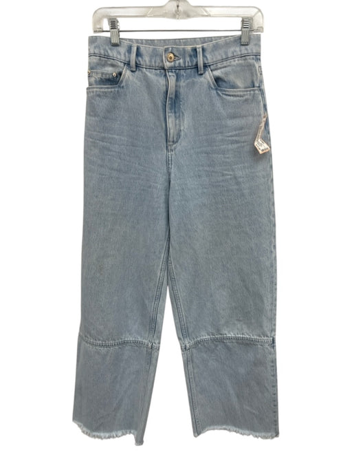 Wandler Size 26 Light Wash Cotton Denim Zip Fly High Rise Wide Leg Jeans Light Wash / 26