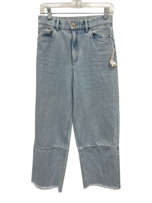 Wandler Size 26 Light Wash Cotton Denim Zip Fly High Rise Wide Leg Jeans Light Wash / 26