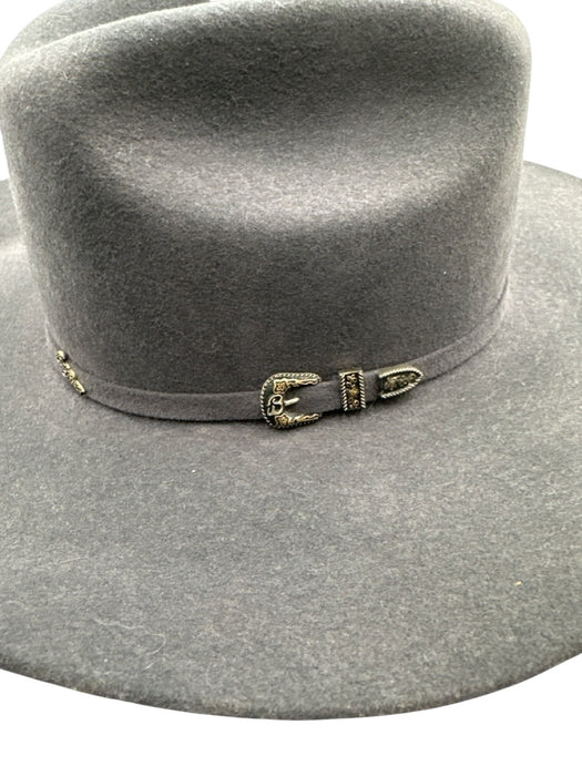 Bull Ranch Gray Wool Felted Buckle Cowboy Hat Gray / 58