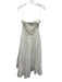 Pilcro Size S Cream White Cotton Strapless Denim Fabric Block Raw Detail Dress Cream White / S