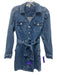 Paige Size 2 Medium Wash Cotton Blend Denim Long Sleeve Button Front Dress Medium Wash / 2