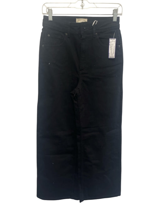 Sezane Denim Size 36 Black Cotton Blend Denim High Waist Button & Zip Fly Jeans Black / 36