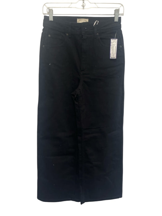 Sezane Denim Size 36 Black Cotton Blend Denim High Waist Button & Zip Fly Jeans Black / 36