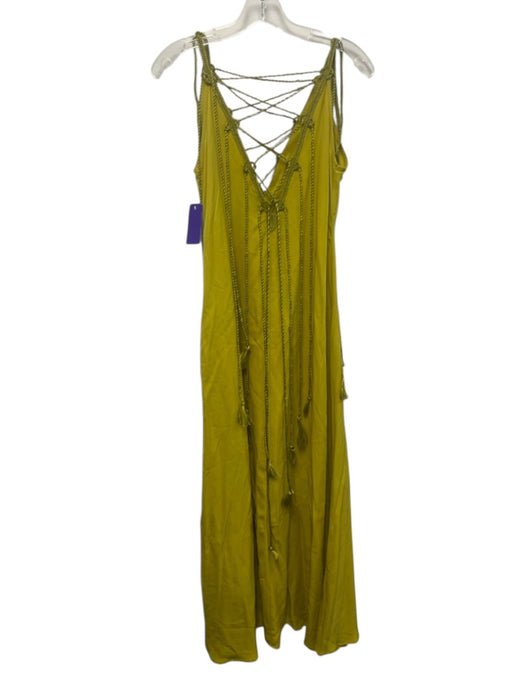 My Beachy Side Size S Chartereuse Green Viscose Blend Sleeveless Rope Dress Chartereuse Green / S