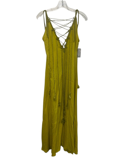 My Beachy Side Size S Chartereuse Green Viscose Blend Sleeveless Rope Dress Chartereuse Green / S