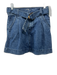 We The Free Size 24 Blue Cotton Denim Belted Pockets Mini Skirt Blue / 24