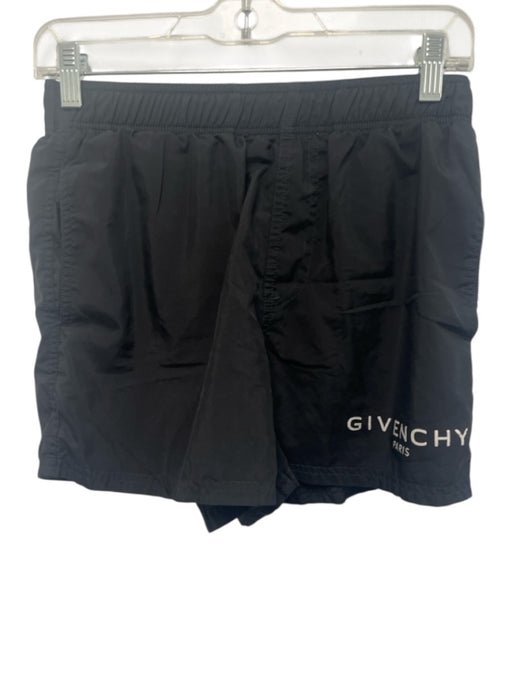 Givenchy Size S Black & White Polyester Elastic Waistband Logo Athletic Shorts Black & White / S