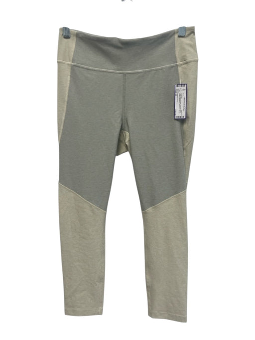 Outdoor Voices Size M Sage Green & Beige Polyester Blend Heathered Crop Leggings Sage Green & Beige / M