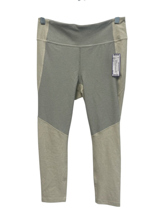 Outdoor Voices Size M Sage Green & Beige Polyester Blend Heathered Crop Leggings Sage Green & Beige / M