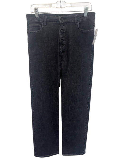 IKKS Size 38 Charcoal Black Cotton Blend Denim Studded Button Fly Jeans Charcoal Black / 38