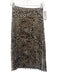 Haute Monde Size S Brown Polyester Leopard Print Accordion Pleat Side Zip Skirt Brown / S
