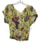 Maeve by ANTHROPOLGIE Size 4 Yellow & Multi Silk Flora & Fauna Boat Neck Top Yellow & Multi / 4