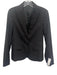 Theory Size 0 Black & Gray Wool Blend Grid Flap Pocket Two Button Blazer Jacket Black & Gray / 0