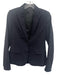 Theory Size 0 Midnight blue Wool Blend Tonal Grid Flap Pocket One Button Jacket Midnight blue / 0