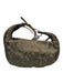 Couture Donald J Pliner Olive Green & Bronze Textile & Leather Zip Top Bag Olive Green & Bronze