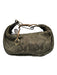 Couture Donald J Pliner Olive Green & Bronze Textile & Leather Zip Top Bag Olive Green & Bronze