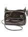 Coach Poppy Silver Leather Metallic Flap Pocket Zip Top Crossbody Bag Silver