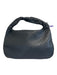 Midnight blue Leather Woven Top Handle Zip Top Hand Bag Midnight blue