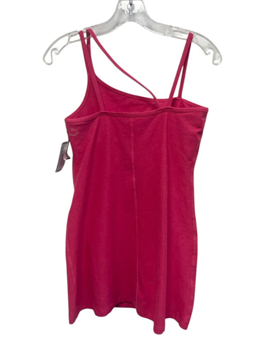 Beyond Yoga Size S Fuchsia Pink Polyester Blend Heathered Strap Detail Dress Fuchsia Pink / S