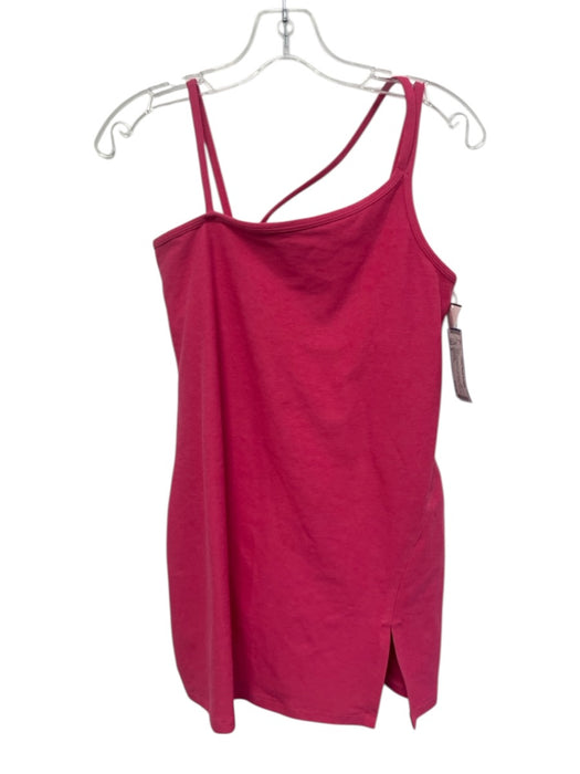 Beyond Yoga Size S Fuchsia Pink Polyester Blend Heathered Strap Detail Dress Fuchsia Pink / S