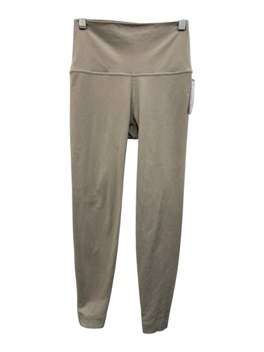 Set Active Size S Taupe Gray Polyester Blend Elastic Waistband Athletic Leggings Taupe Gray / S