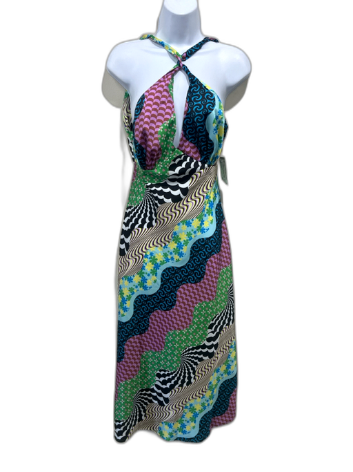 Another Girl Size S / 6 Multi Color Polyester Abstract Geometric Swirl Dress Multi Color / S / 6