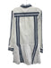 Derek Lam 10 Crosby Size 8 White, Blue & navy Cotton Long Sleeve Stripe Dress White, Blue & navy / 8