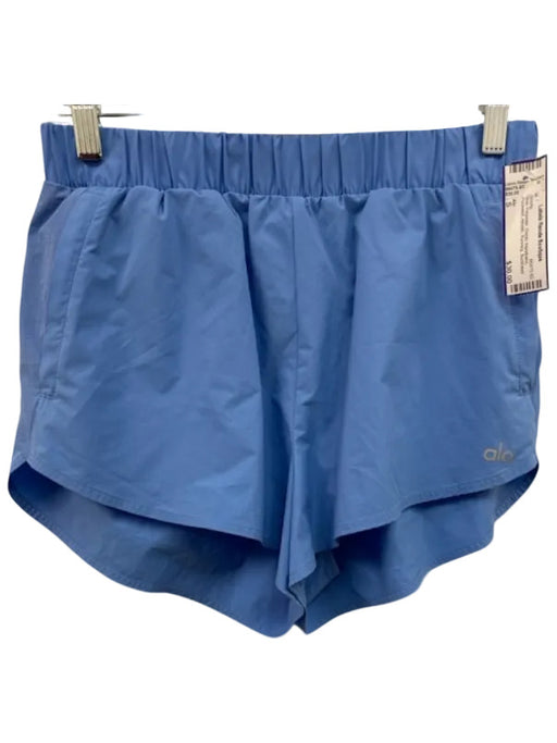 Alo Size S Blue Polyester Elastic Waistband Pocketed Athletic Running Shorts Blue / S