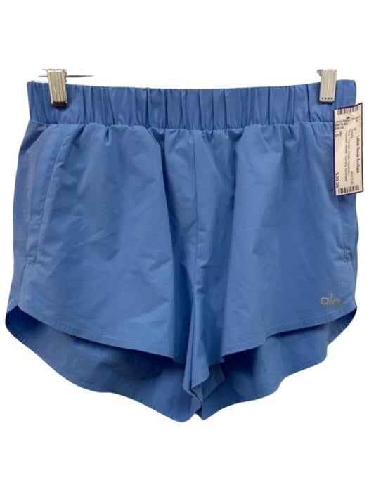 Alo Size S Blue Polyester Elastic Waistband Pocketed Athletic Running Shorts Blue / S