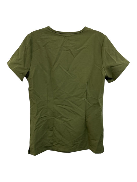 Figs Size xs/xxs Olive Green Polyester Blend Short Sleeve Jogger Ankle Pant Set Olive Green / xs/xxs
