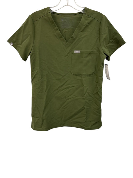 Figs Size xs/xxs Olive Green Polyester Blend Short Sleeve Jogger Ankle Pant Set Olive Green / xs/xxs