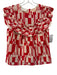 Corey lynn calter Size Est S Cream & Red Tencel Blend Geometric Button Back Top Cream & Red / Est S
