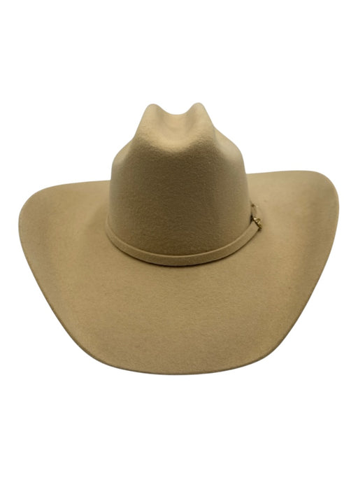 No Brand Beige Wool Wide Brim Gold Buckle Cowboy Hat Beige / M