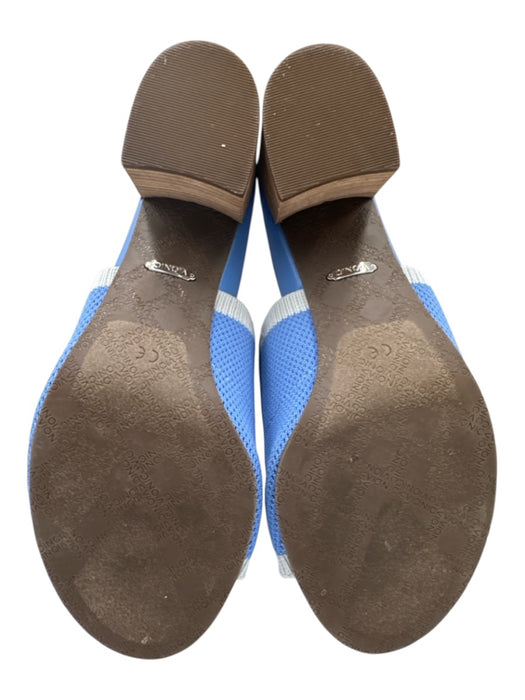 Vionic Shoe Size 8 Baby Blue & Gray Synthetic Knit Round Toe Color Block Sandals Baby Blue & Gray / 8