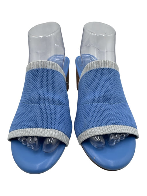 Vionic Shoe Size 8 Baby Blue & Gray Synthetic Knit Round Toe Color Block Sandals Baby Blue & Gray / 8