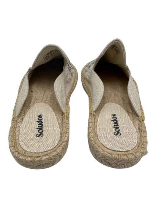 Saludos Shoe Size 7.5 Beige, Green & Multi Canvas Whip Stitch Espadrille Sandals Beige, Green & Multi / 7.5