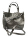 Gigi Pewter Silver Leather Cracked / Distressed Detachable Strap Top Buckle Bag Pewter Silver / Small