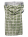 Peppermayo Size 4 Mint Green & White Cotton Strapless Checked Back Zip Dress Mint Green & White / 4