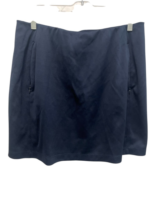 Tory Burch Size Large Navy No Fabric Tag Zip Pockets Elastic Waist Mini Skort Navy / Large