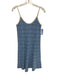 Theory Size Small Baby Blue & White Viscose & Polyester Spaghetti Strap Dress Baby Blue & White / Small