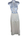 SABO Size XS Off White Polyester Tie Strap Halter Open Back & Sides Dress Off White / XS