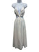 SABO Size XS Off White Polyester Tie Strap Halter Open Back & Sides Dress Off White / XS