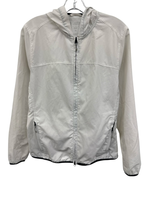 Coolibar Size S White & Black Polyester Zip Close Black Trim Zip Pocket Jacket White & Black / S