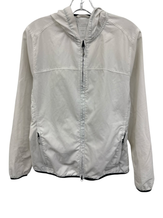 Coolibar Size S White & Black Polyester Zip Close Black Trim Zip Pocket Jacket White & Black / S