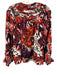 CK Bradley Size S Orange, Purple & Multi Print Polyester Pleat Detail Top Orange, Purple & Multi Print / S